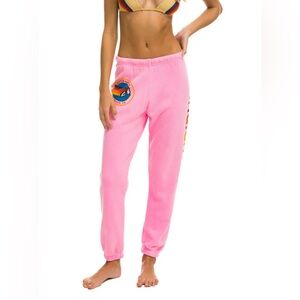 Aviator Nation Sweatpants - neon pink